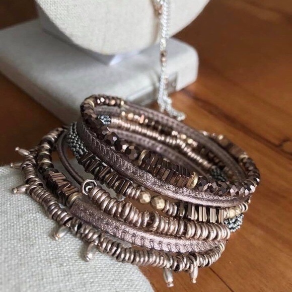 Stella & Dot Jarne Coil Bracelet Bronze Rose Gold Retired - Picture 9 of 9